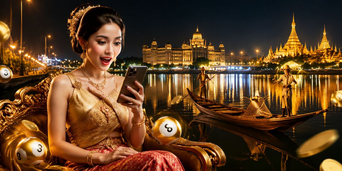 မြန်မာနိုင်ငံအတွင်း Inle ကန်ပတ်ဝန်းကျင်တွင် 3D ထီကစားပုံစံ